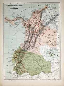 Item #17-3265 Etats-Unis de Colombie et Equateur. Erhard, A. Vuillemin, E. Cortambert, Artist