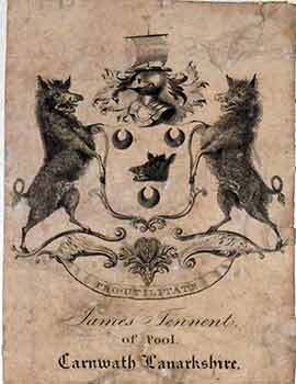 Item #17-3298 James Tennent of Pool : Carnwath Lanarkshire (Book Plate). 19th Century British Artist