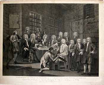 Item #17-3304 Bambridge on Trial for Murder by a Committee of the House of Commons. William Hogarth, Thomas Cook, Artist, Engraver.