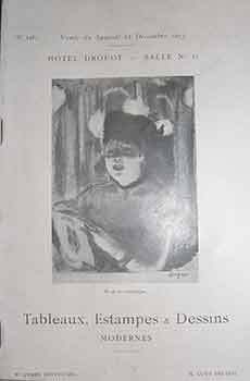 Item #17-3389 Catalogue des Tableaux, Estampes, Dessins: Modernes. Andre Desvouges