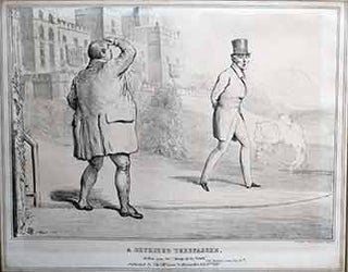 Item #17-3402 A Detected Trespasser (Arthur Wellesley, 1st Duke of Wellington). John Doyle,...