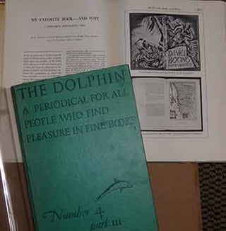 Item #17-3471 The Dolphin: a periodical for all people who find pleasure in fine books. Number 4,...