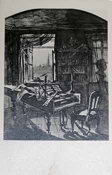 Item #17-3595 Beethovens Sterbezimmer im Schwarzspanierhaus Tuschezeichnung von J. Hochle. Johann...
