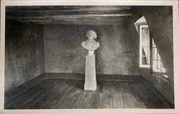 Item #17-3596 Illustration of Beethoven’s bust in a room. 20th Century European Artist.
