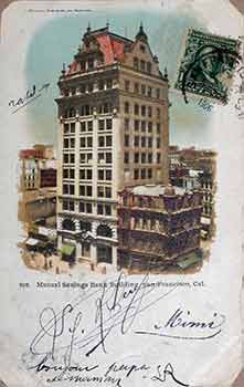 Item #17-3600 Mutual Savings Bank Building, San Francisco, Cal. 20th Century American Artist