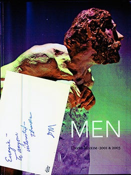 Item #17-3612 Men : David Maxim, 2001 & 2003. (Works in Clay). (Signed & inscribed postcard laid...