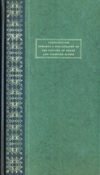 Item #17-3662 Contributions Towards a Bibliography of the Taylors of Ongar and Stanford Rivers....