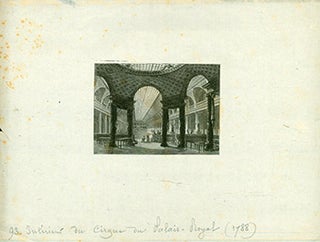 Item #17-3676 Cirque du Palais - Royal 1788. (B&W engraving). 18th Century French Artist