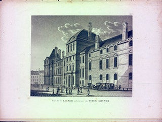 Item #17-3682 Vue de la Facade exterieure du Vieux Louvre. (B&W engraving). 18th Century French...