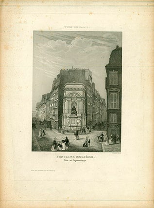 Item #17-3684 Vues de Paris: Fontaine Moliere. (B&W engraving). Chamouin