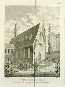 Item #17-3690 Cloture de la Salle des Jacobins. (B&W engraving). Duplessis Bertause, Malapeau,...