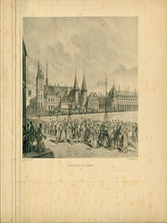 Item #17-3702 Le Palais vu du Pont au Change. (B&W engraving). 18th Century French Artist