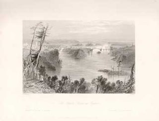 Item #17-3713 The Ottawa River at Bytown. (B&W engraving). W. H. Bartlett, H. Adlard
