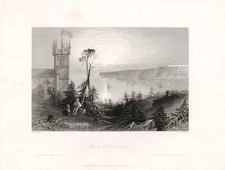 Item #17-3726 Church at Point Levi. (B&W engraving). W. H. Bartlett, J. T. Willmore