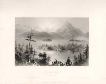 Item #17-3728 The Owls Head: Lake Memphremagog. (B&W engraving). W. H. Bartlett, G. K. Richardson.