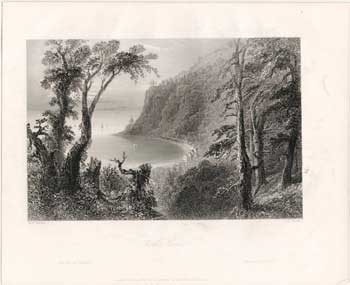 Item #17-3737 Wolfe’s Cove. (B&W engraving). W. H. Bartlett, J. Cousen.