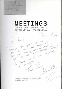 Item #17-3914 Meetings : Coopération Internationale, International Cooperation. (Signed and...