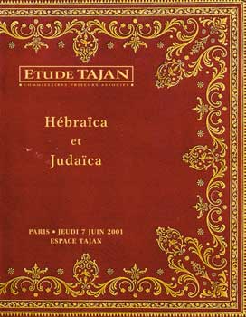 Item #17-4045 Hebraica et Judaica June 7, 2001. Etude Tajan