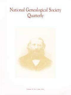 Item #17-4180 National Genealogical Society Quarterly. Volume 99, No. 2, June 2011. National...