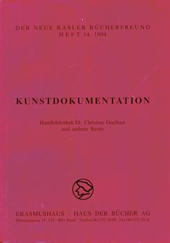 Item #17-4993 Kunstdokumentation. Handbibliothek Dr. Christian Geelhaar und anderer Besitz. 1994....