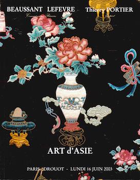 Item #17-5042 Art d’Asie Céramique, Estampes, Peintures, Bronzes, Sculptures, Textiles, etc. June 16, 2003, Lots 1-437. Beaussant Lefèvre, Paris.