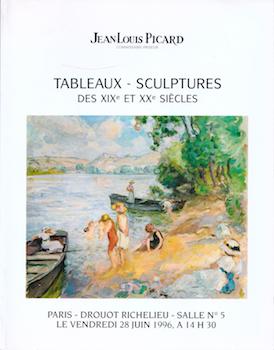 Item #17-5051 Tableaux et Sculptures des XIXe et XXe Siècles June 28, 1996, Lots 1-125....