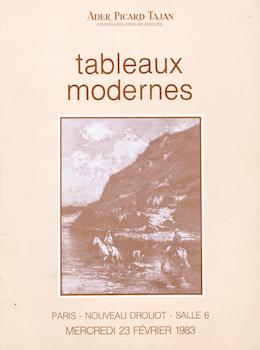 Item #17-5062 Tableaux Modernes, Bronzes, Aquarelles, Sculptures, etc. February 23, 1983. Lots 1-188. Ader Picard Tajan, Paris.