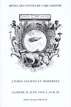 Item #17-5120 Livres Anciens et Modernes. June 25, 1994. Lots 1-285. Hôtel des Ventes,...