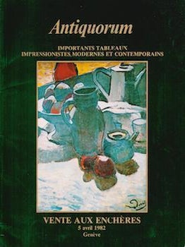 Item #17-5129 Importants Tableaux Impressionnistes, Modernes et Contemporains. April 5, 1982....