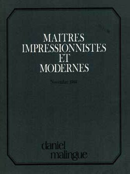Item #17-5174 Maitres Impressionistes et Modernes. November 1984. Lots 1-27. Pablo Picasso,...