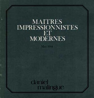 Item #17-5175 Maitres Impressionistes et Modernes. May 1984. Lots 1-23. Pablo Picasso, Alexander...