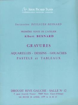 Item #17-5589 Tableaux Modernes. Première Vente de L’Atelier Albert Besnard. (Gravures,...