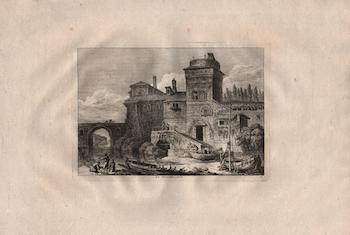 Item #17-5751 Teilansicht von Livorno, Plate 126. Weirotter, Franz Edmund.