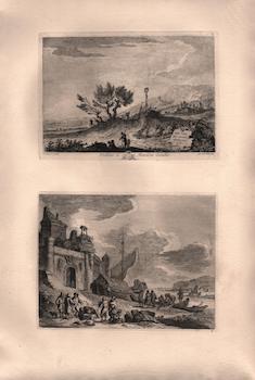 Item #17-5789 XII Vues de Divers Endroits 1760. Landschaft mit den drei Weidenbaumen, Plate V....