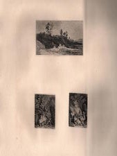 Item #17-5799 Kustenlandschaft mit vorbeiziehender Militarkolonne, Plate 209, II. Vier Personen...