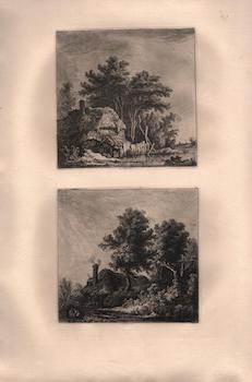 Item #17-5812 Landschaft mit der Hutte am Wasser vor den Baumen, Plate 57, II. Die Hutte unter...