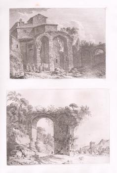 Item #17-5817 Aus der Umgebung von Tivoli, Plate 122. [Roman Aqueduct Ruin], (not in cat. rais.)....