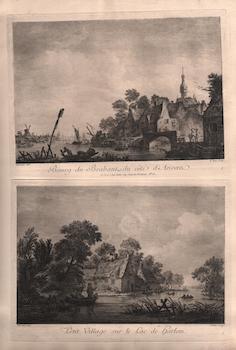 Item #17-5839 Bourg du Brabant du cote d'Anvera. Petit Village sur Lac de Harlem. Le Veau, After Weirotter, Jean-Jacques, Franz Edmund.