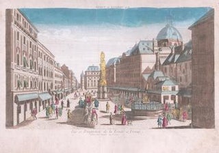 Item #17-5877 Vue et Perspective de la Trinité a Vienne...Original 18th Century vue optique....
