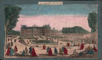 [Chreau, Jacques, editeur] - [le Palais Du Luxembourg]... Original 18th Century Vue Optique