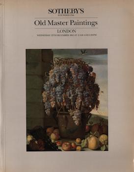 Item #17-6215 Old Master Paintings. 12th December, 1984. Lots 1-288. Sotheby’s, London