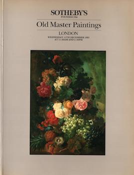 Item #17-6218 Old Master Paintings. 11th December, 1985. Lots 1-232. Sotheby’s, London