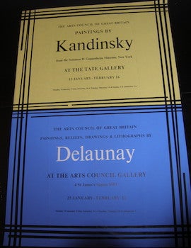 Item #17-6231 Paintings by Kandinsky from the Solomon R. Guggenheim Museum, New York. The Tate Gallery. January 15-February 16. Paintings, Reliefs, Drawings & Lithographs by Delaunay. The Arts Council Gallery. January 25-February 22, [circa 1958]. The Arts Council of Great Britain, London.