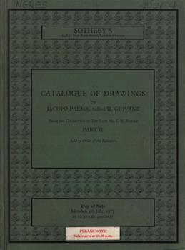 Item #17-6264 Catalogue of Drawings by Jacopo Palma, Called Il Giovane from the Collection of the...