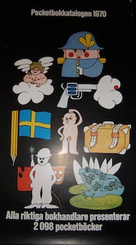 Item #17-6345 Pocketbokkatalogen 1970. Alla riktiga bokhandlare presenterar 2098 pocketbocker. 20th Century Swedish Artist.