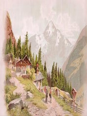Item #17-6647 Kapelle Bei Meran.-Chapelle pres de Meran.-Chapel near Meran. 19th Century German...
