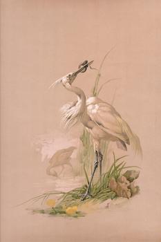 Item #17-6649 [Heron with Catch]. 19th Century Artist