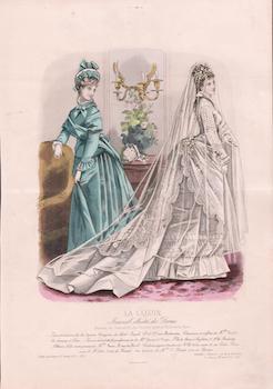 Item #17-6654 Five Plates from Les Modes de La Saison, Journal Illustre des Dames. 19th Century...