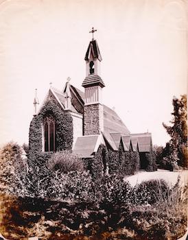 Item #17-6736 St Matthew’s Episcopal Church in San Mateo, California. 19th American Century Photographer.