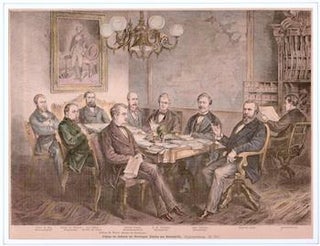 Item #17-6757 Situng des Cabinets der Bereinigten Staaten von Nordamerika. 19th Century German...